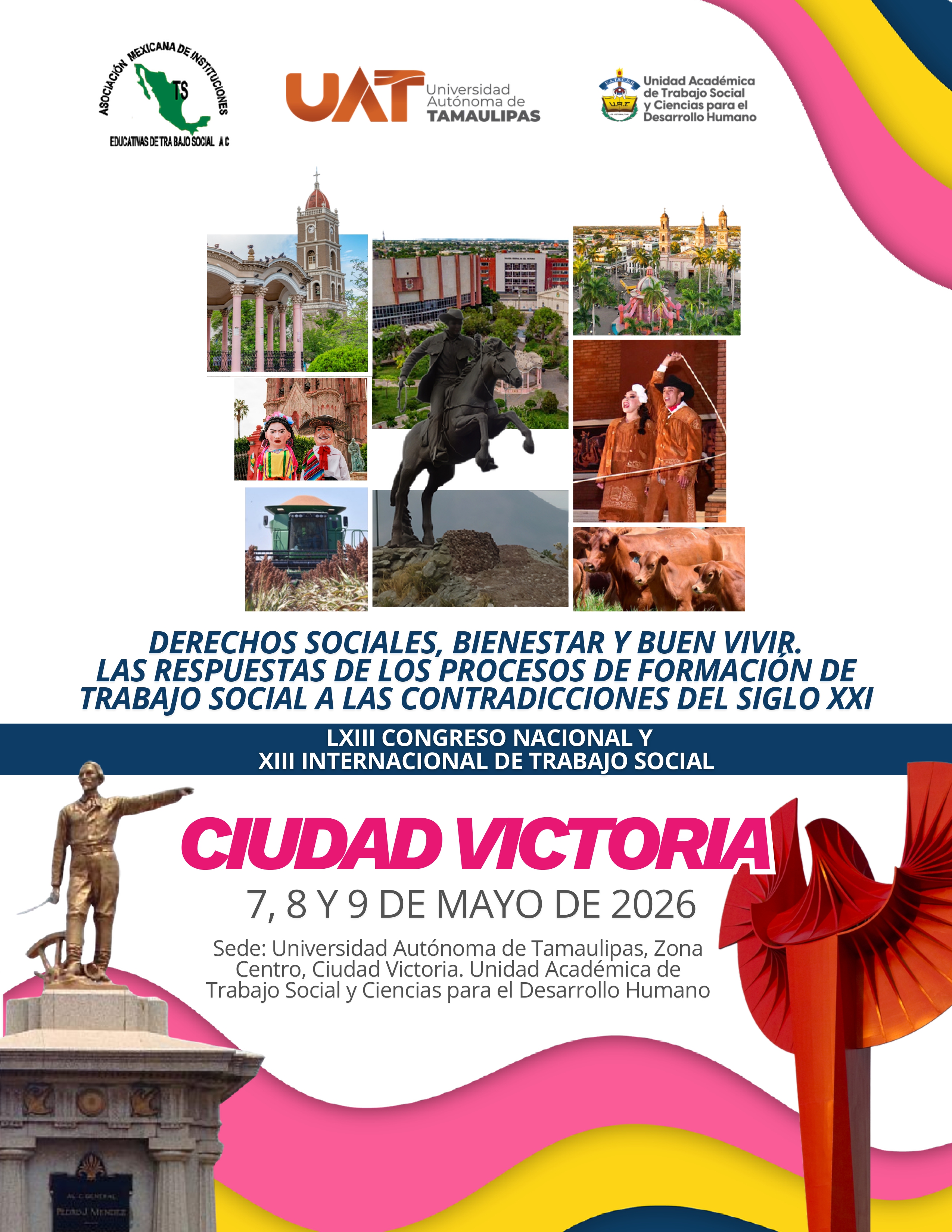 Congreso AMIETS Mayo 2026. LXIII CONGRESO NACIONAL Y XIII INTERNACIONAL DE TRABAJO SOCIAL